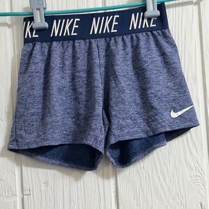 Nike Women's Heathered Blue Athletic Shorts